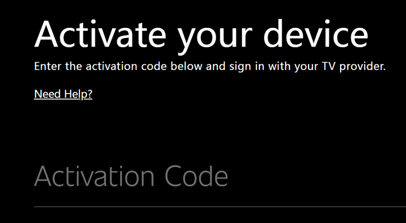 Enter Code to Activate Your Account on Device